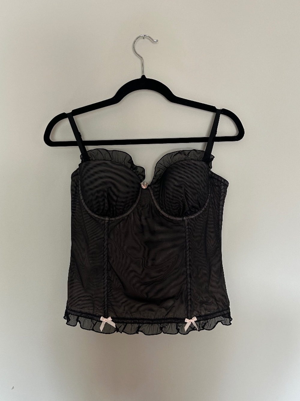 Black Mesh Corset Top